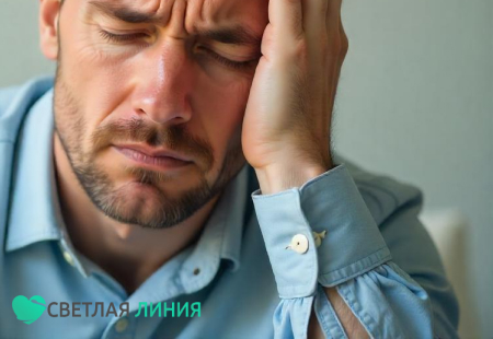 У мужчины болит голова